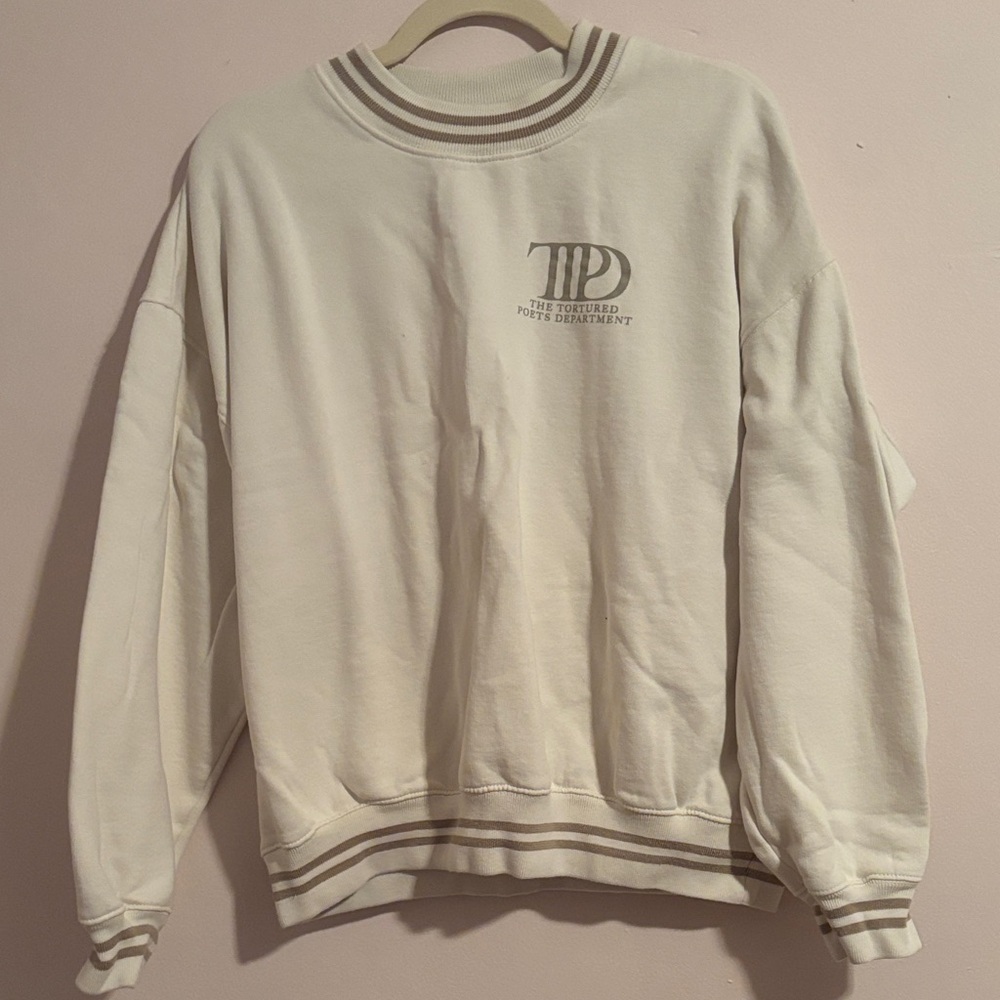 Taylor Swift TTPD Cream Crewneck Sweater